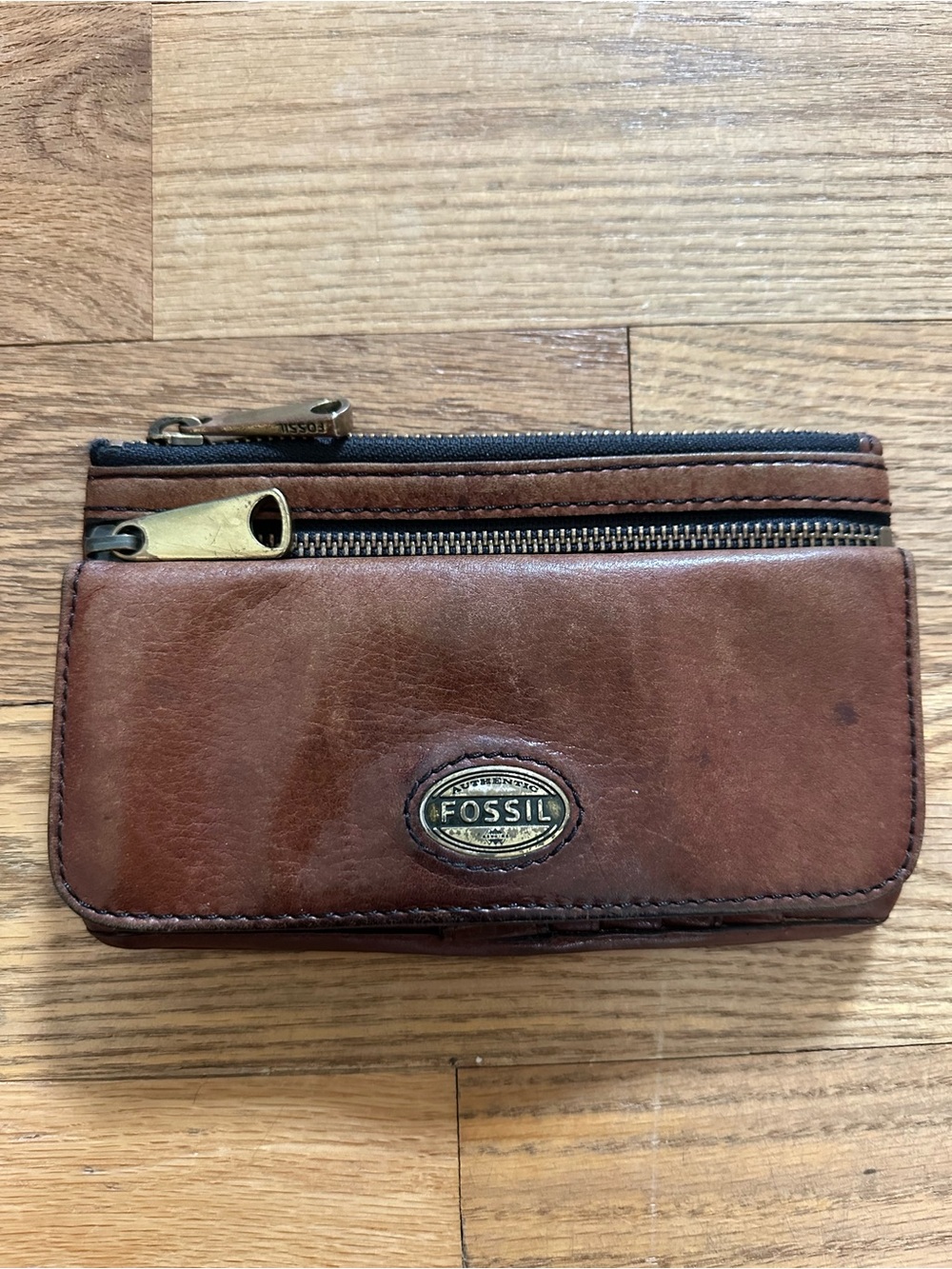Fossil Cow Hide Leather Brown Wallet